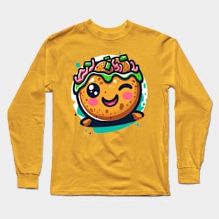 Super Cute Kawaii Takoyaki Octopus Balls Takoyaki Long Sleeve T-Shirt